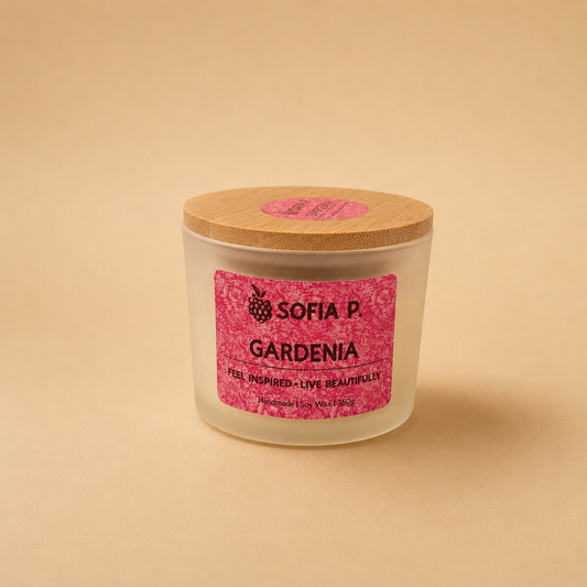 Candle "Gardenia" | 3-Wick | 360g | Brand "Sofia P."