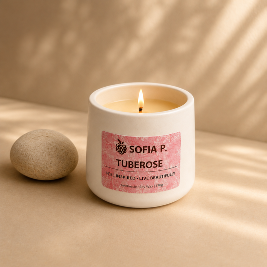Candle Art "Tuberose" | 1-Wick | 170g | Brand "Sofia P."