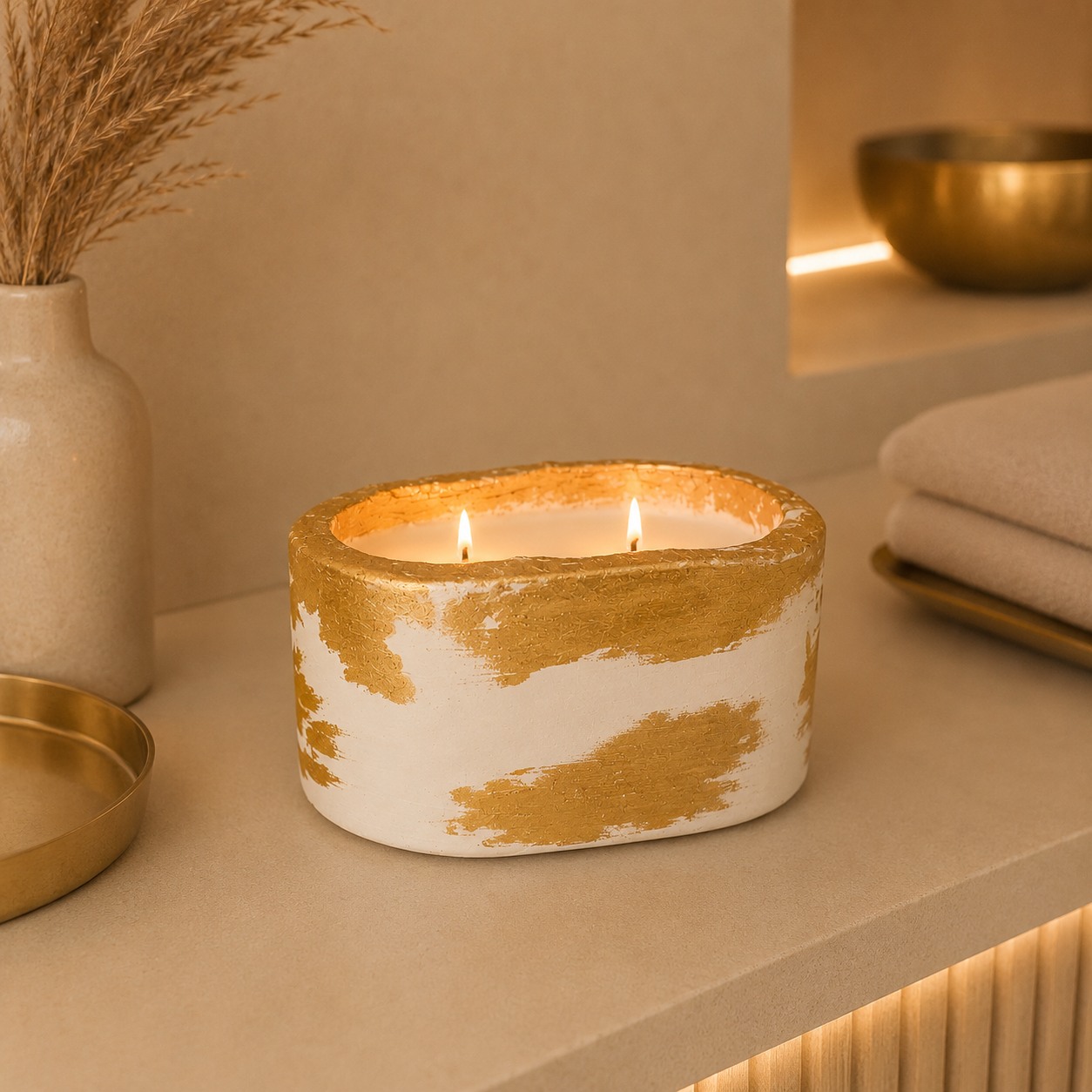 Candle Art "Tuberose" 24K | 2-Wick | 170g | Brand "Sofia P."