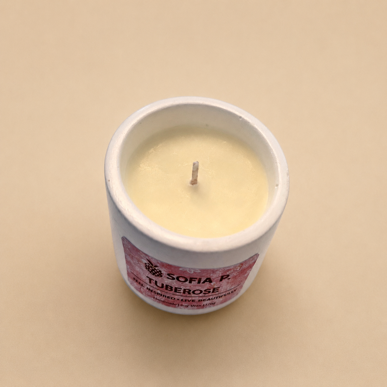 Candle Art "Tuberose" | 1-Wick | 170g | Brand "Sofia P."
