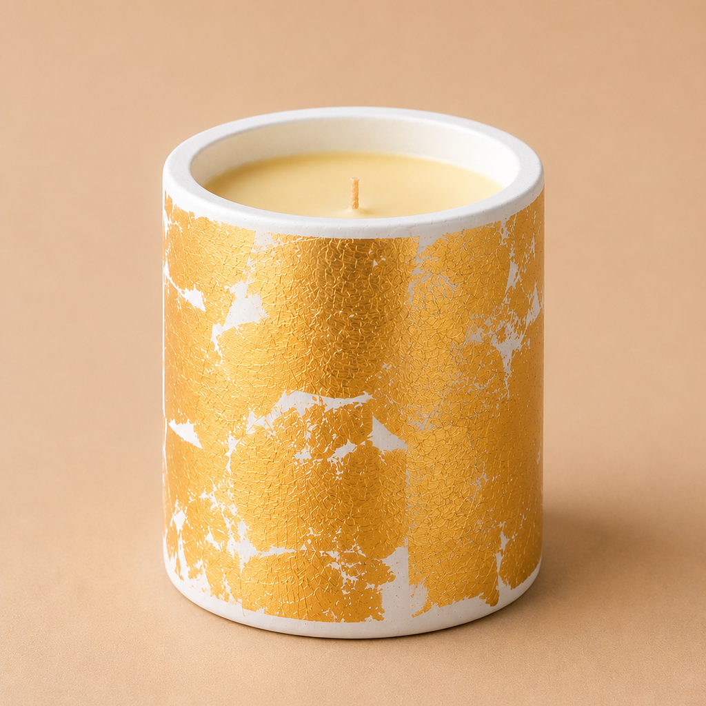 Art Candle "Frangipani 24K" | Soy Wax 1-Wick | 210g | Brand "Sofia P."