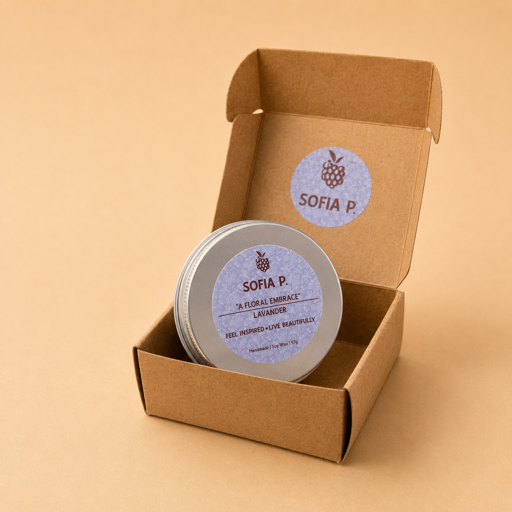Candle "Lavender" | Soy Wax 1-Wick | 57g | Brand "Sofia P."