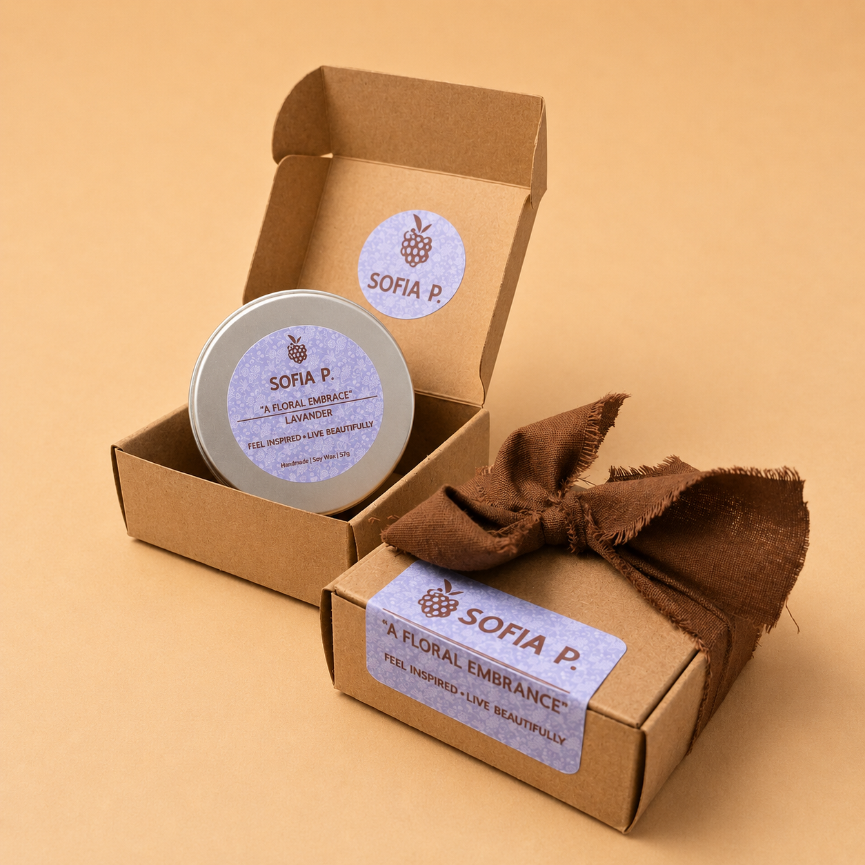 Candle "Lavender" | Soy Wax 1-Wick | 57g | Brand "Sofia P."