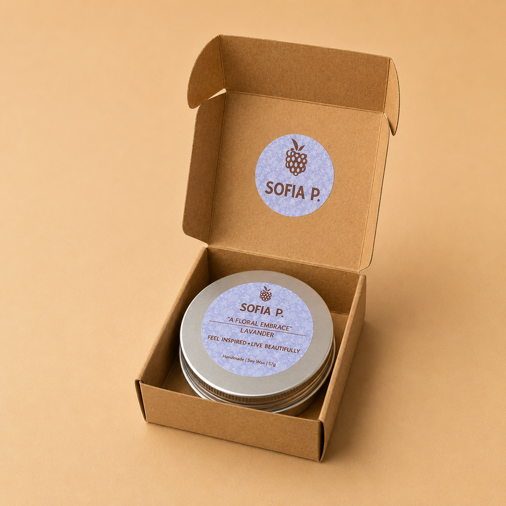 Candle "Lavender" | Soy Wax 1-Wick | 57g | Brand "Sofia P."