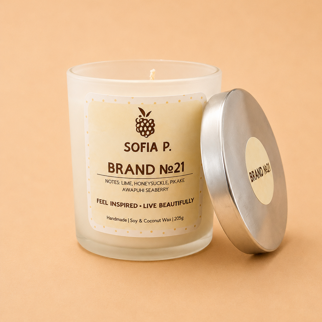 Candle "Brand Fragrance No. 21" | Soy & Coconut Wax 1-Wick | 205g | Brand "Sofia P."