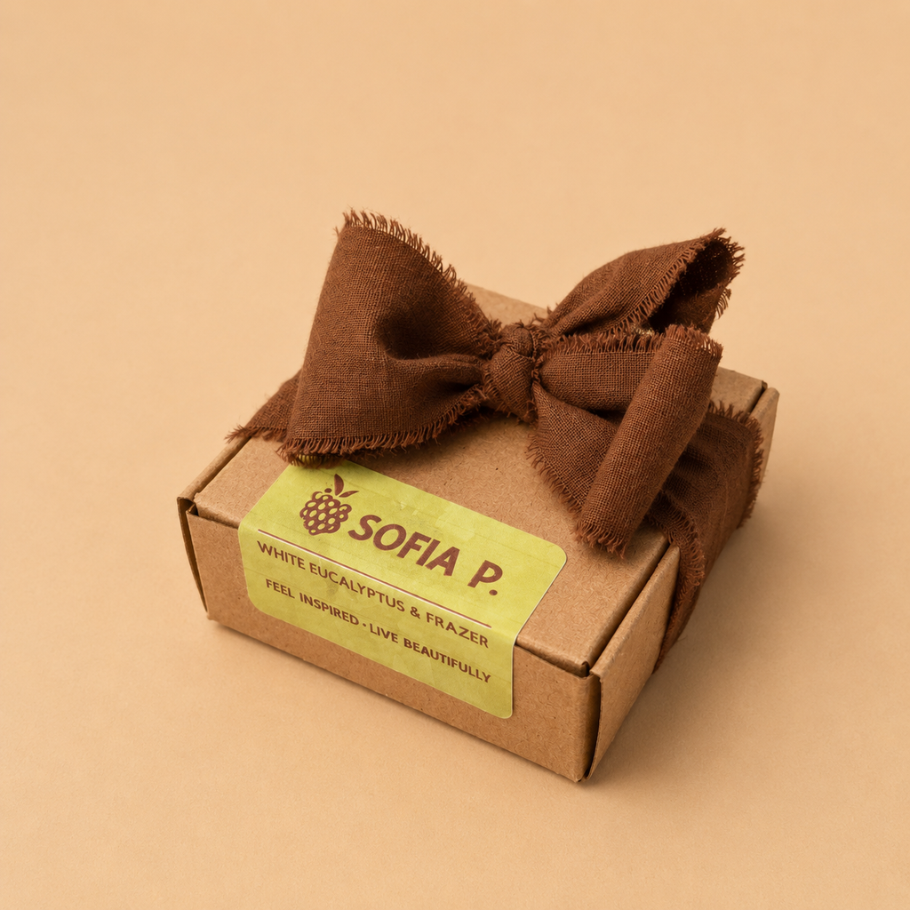 Candle "White Eucalyptus and Frazer" | Soy Wax 1-Wick | 57g | Brand "Sofia P."
