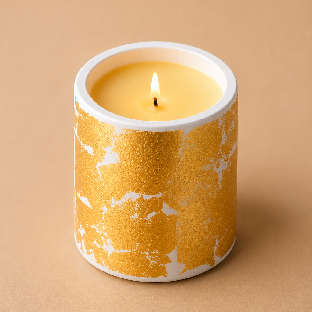 Art Candle "Frangipani 24K" | Soy Wax 1-Wick | 210g | Brand "Sofia P."