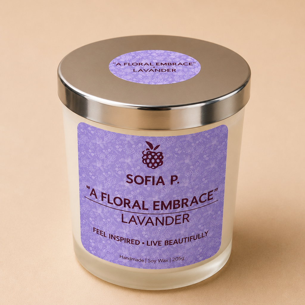 Candle "Lavender" | Soy Wax 1-Wick | 205g | Brand "Sofia P."