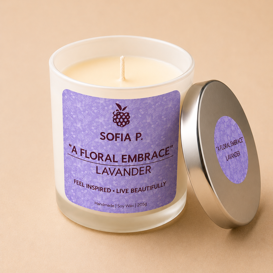 Candle "Lavender" | Soy Wax 1-Wick | 205g | Brand "Sofia P."