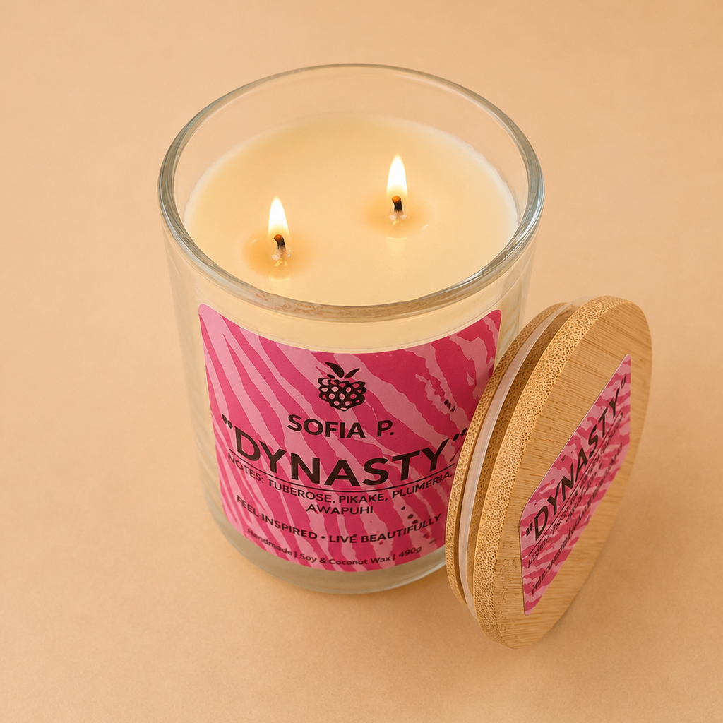 Candle "DYNASTY" | Soy & Coconut Wax 2-Wick | 490g | Brand "Sofia P."