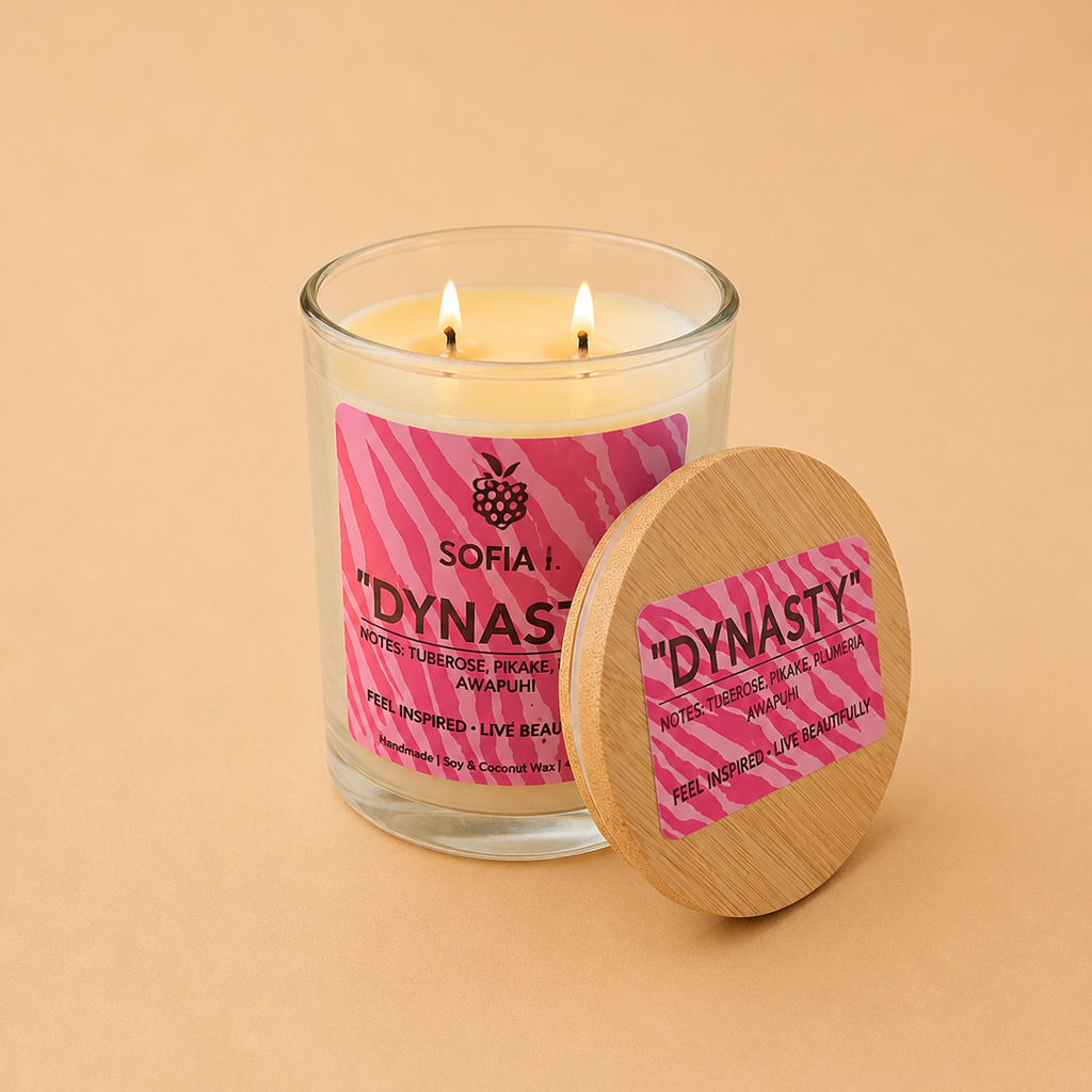 Candle "DYNASTY" | Soy & Coconut Wax 2-Wick | 490g | Brand "Sofia P."