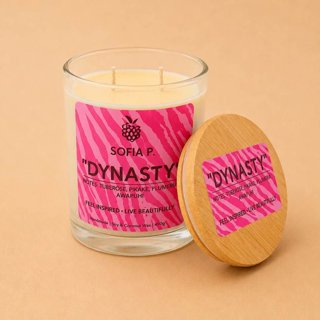 Candle "DYNASTY" | Soy & Coconut Wax 2-Wick | 490g | Brand "Sofia P."