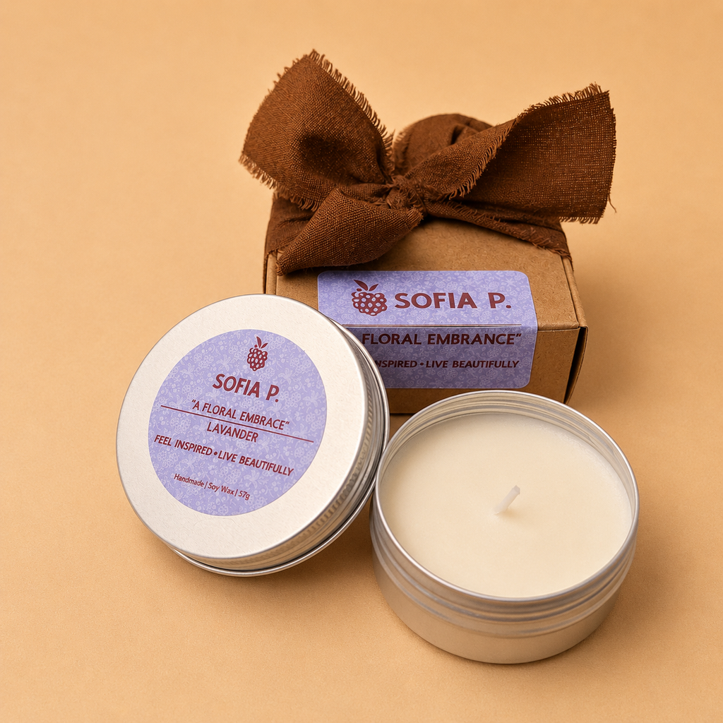 Candle "Lavender" | Soy Wax 1-Wick | 57g | Brand "Sofia P."