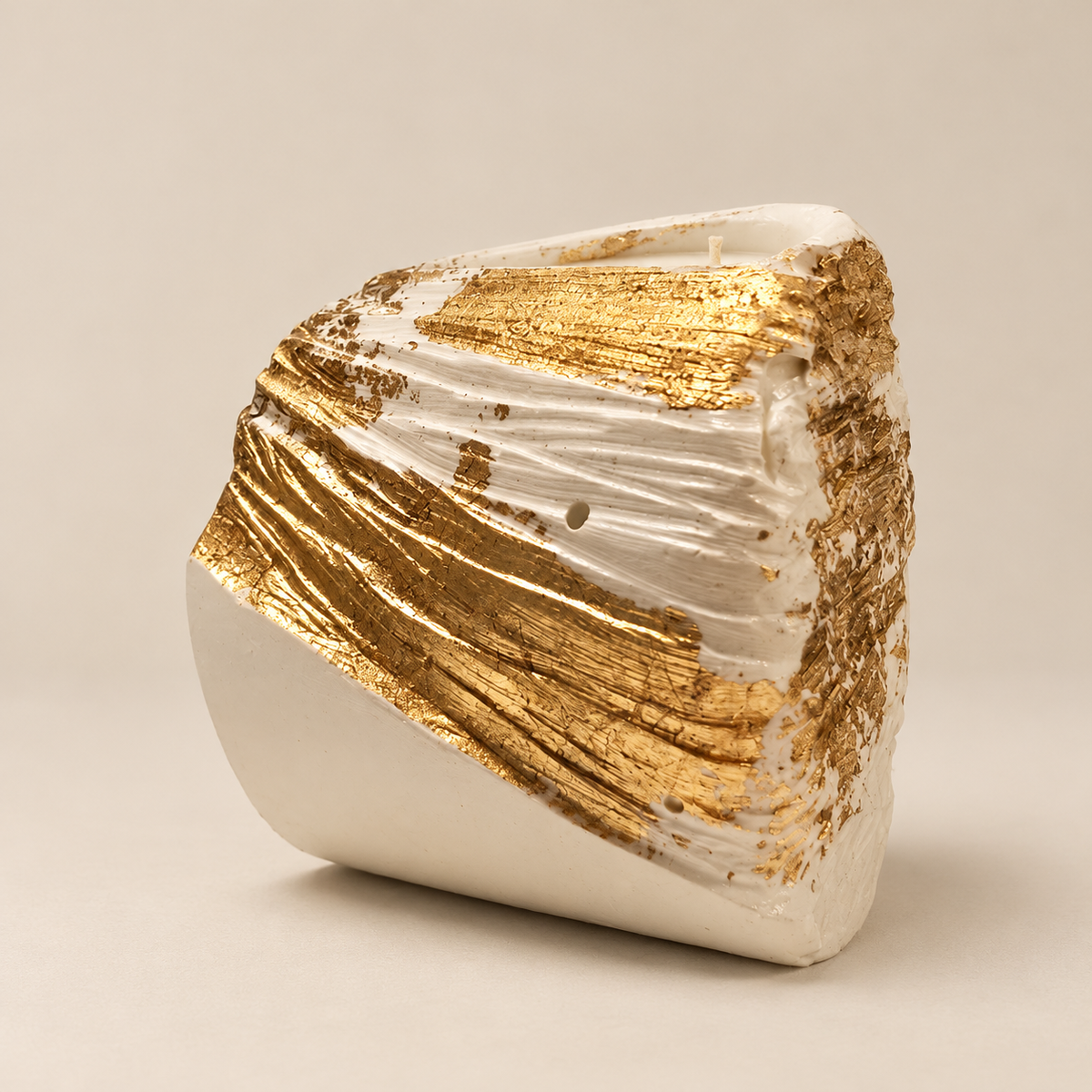Art Candle "Crag White Gold" — Sun Steep