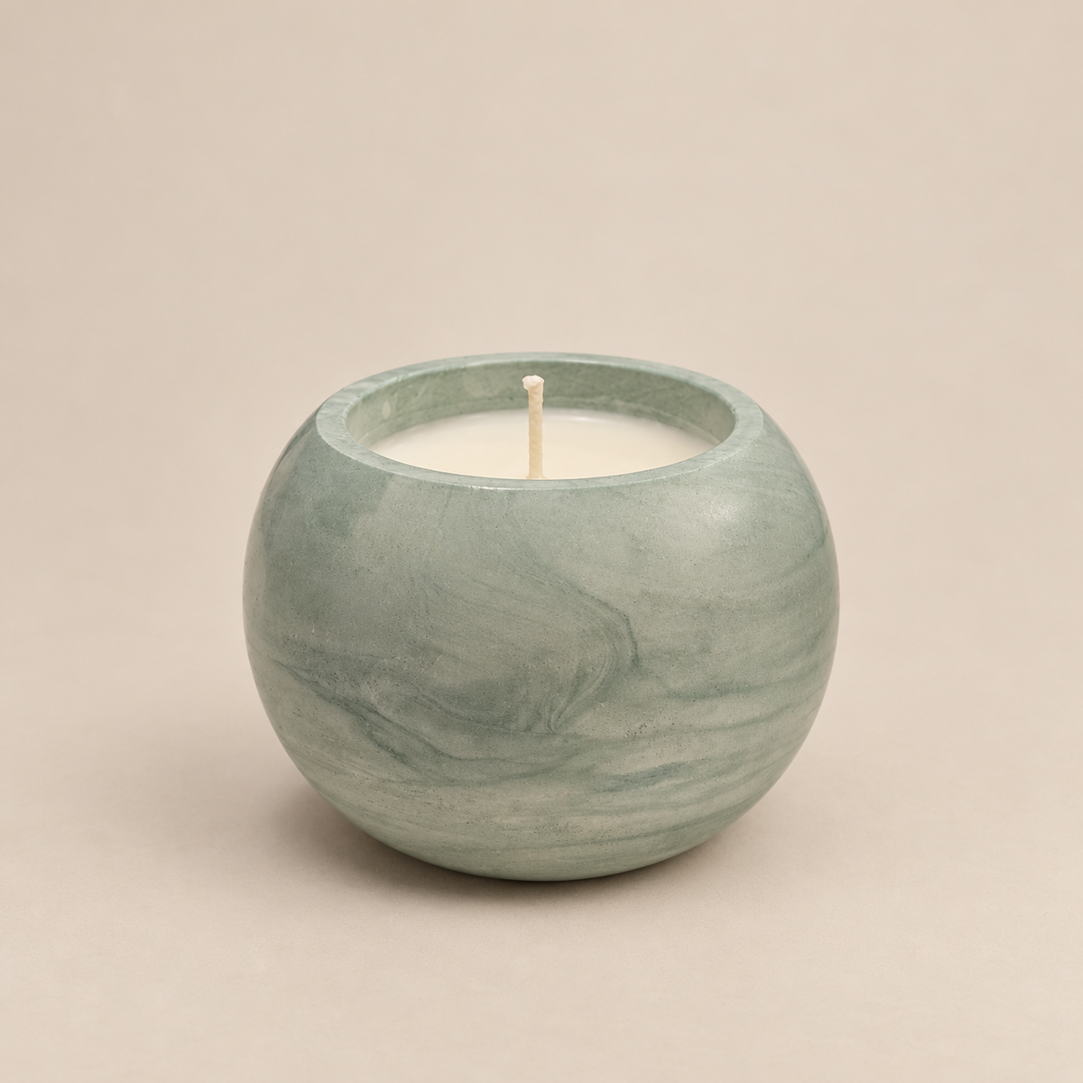 Art Candle "Sphere Green Light" — Warm Tea