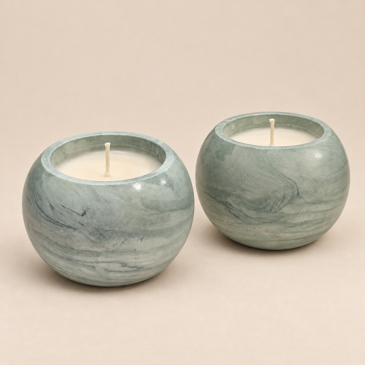 Art Candle "Sphere Green Light" — Warm Tea