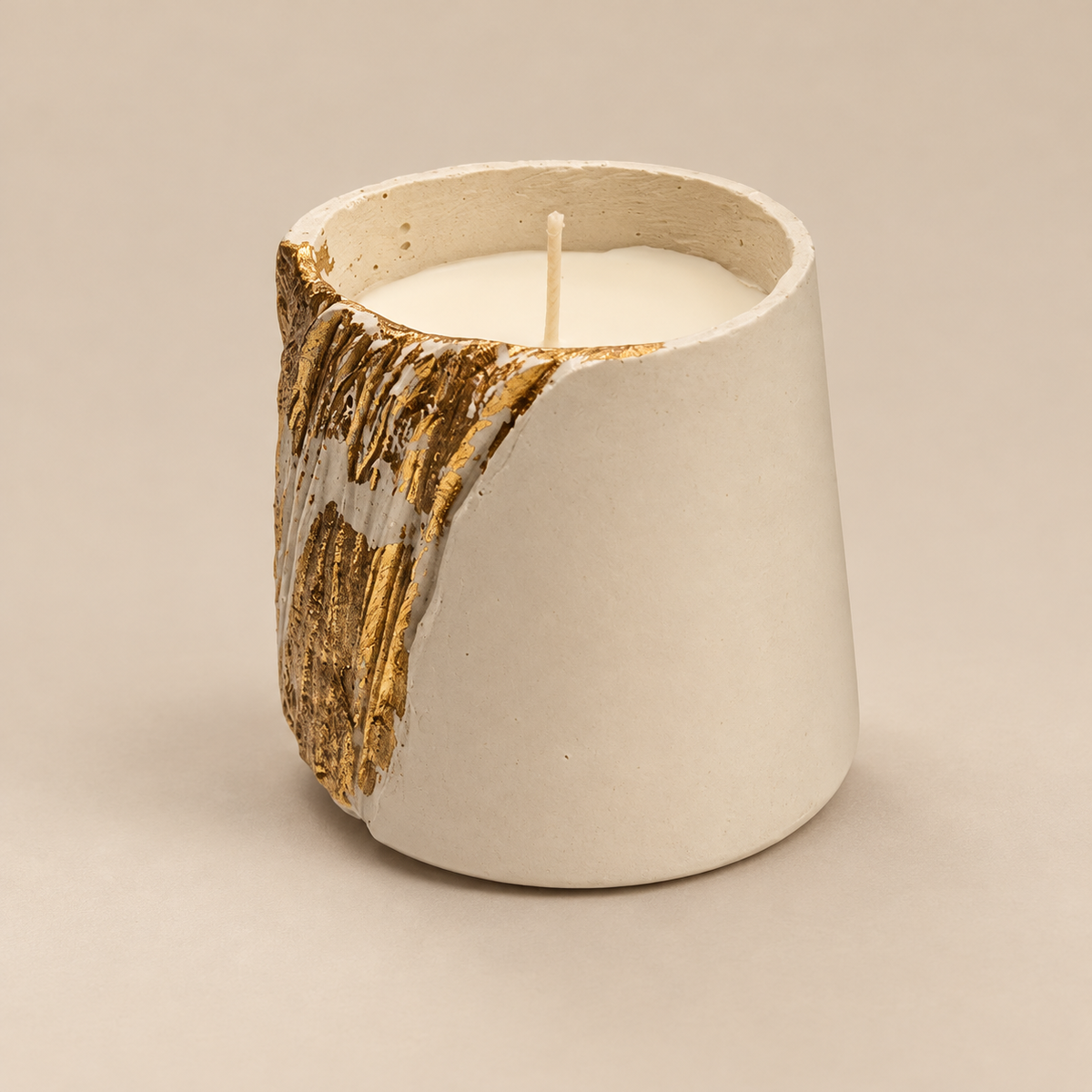 Art Candle "Crag White Gold" — Sun Steep