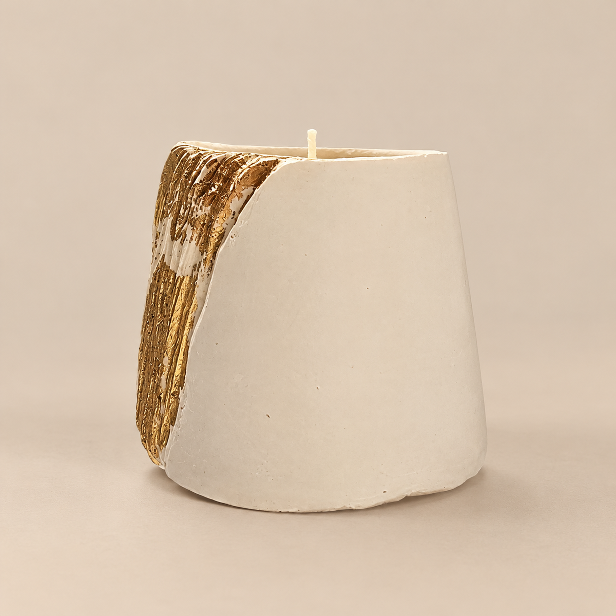 Art Candle "Crag White Gold" — Sun Steep
