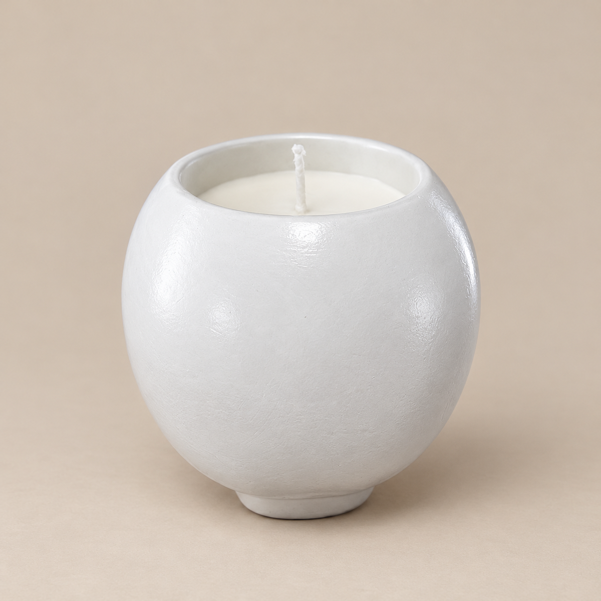 Skull White Candle Mountain Pine & Ginger | Handmade Decorative | 1-Wick | Brand "Sofia P."