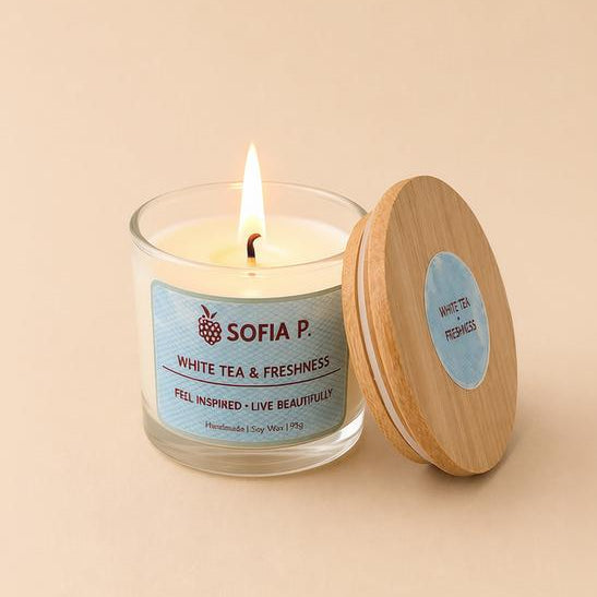 Candle "White Tea" | Soy Wax 1-Wick | 95g | Brand "Sofia P."